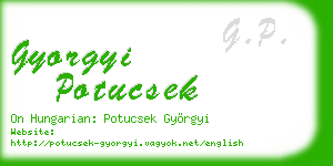 gyorgyi potucsek business card